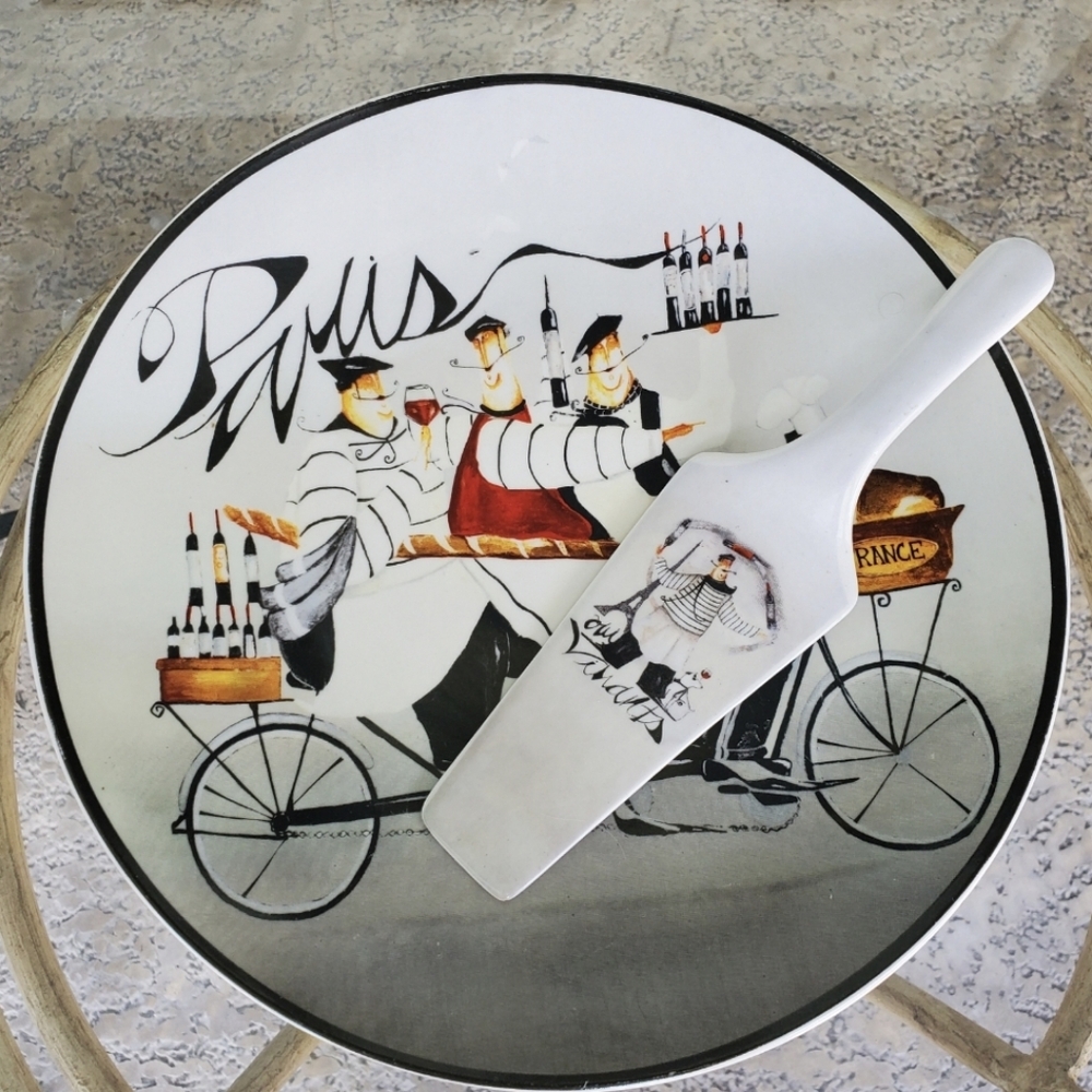 Certified International Jennifer Garant 12" Appetizer Platter With Pie Cutter